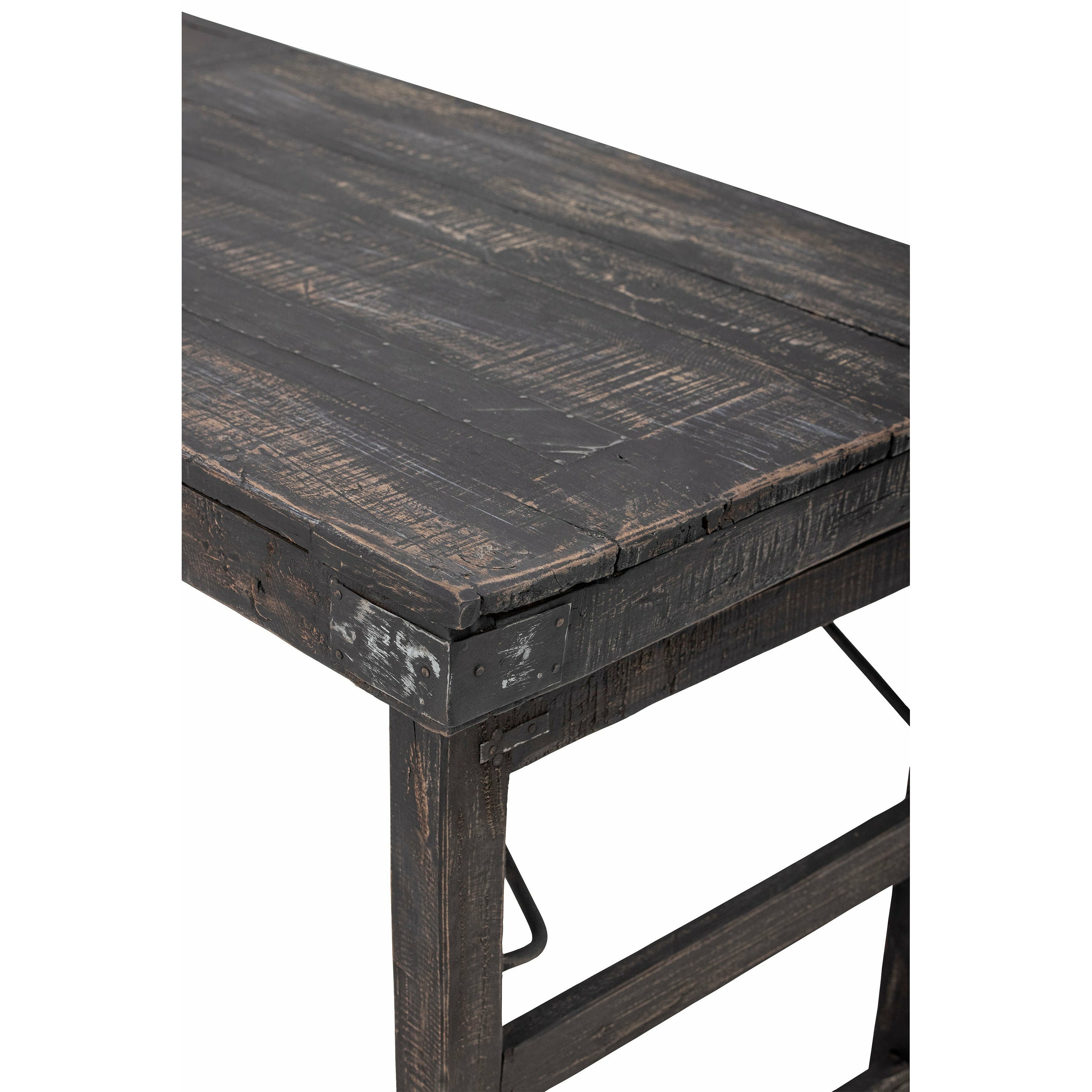 Creative Collection Cali Dining Table, Black, Recycled Wood