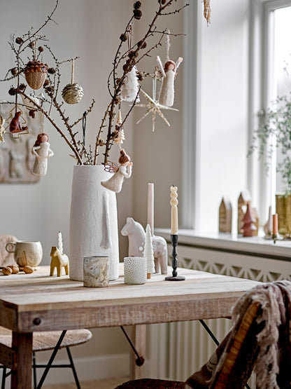 Bloomingville Siffer Lysestage, Hvid, Polyresin - Bloomingville - DesignGaragen.dk