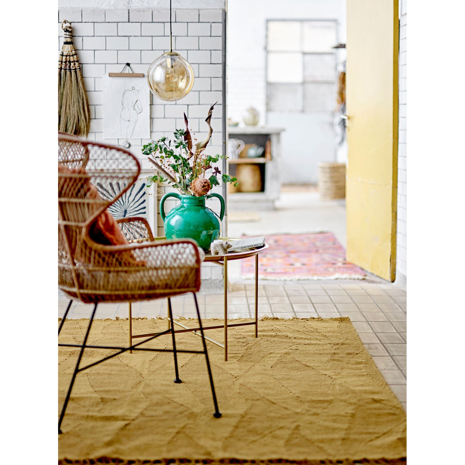 Bloomingville Zola Tæppe, Brun, Uld - Bloomingville - DesignGaragen.dk