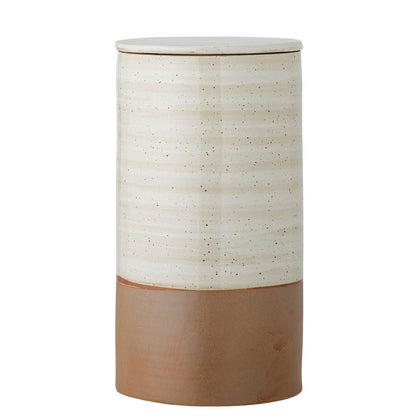 Bloomingville Okan Pot w/lid, brown, stoneware