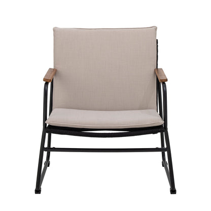 Bloomingville Hampton Lounge chair, black, metal