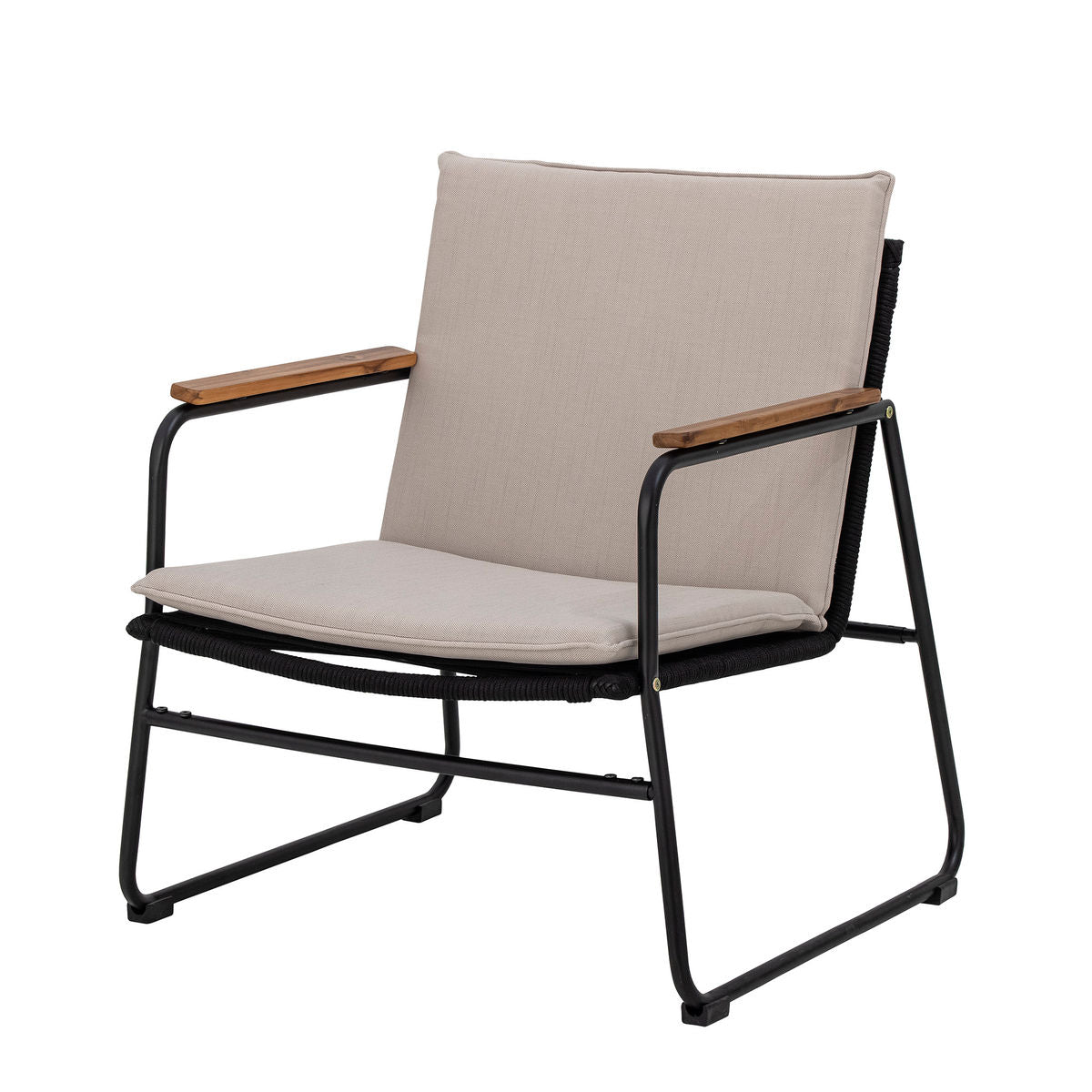 Bloomingville Hampton Lounge chair, black, metal