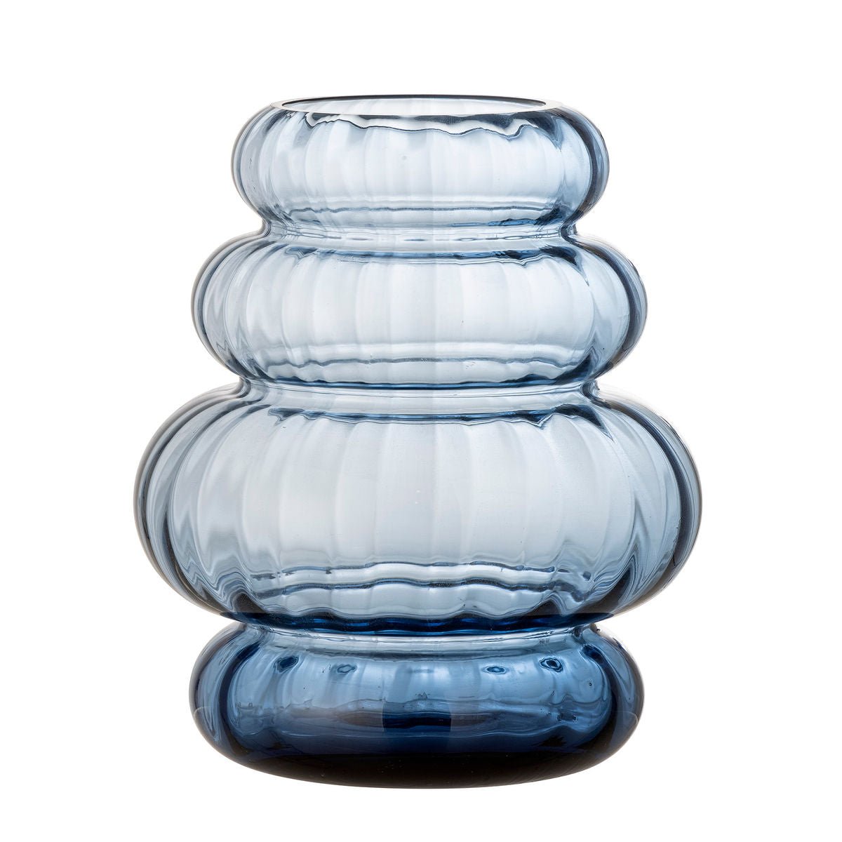 Bloomingville Bing Vase, Blue, Glass