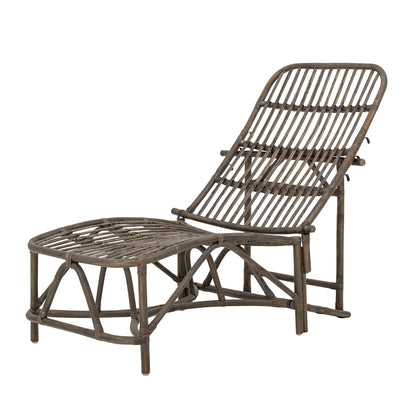 Bloomingville dione sun lounger, brown, rattan