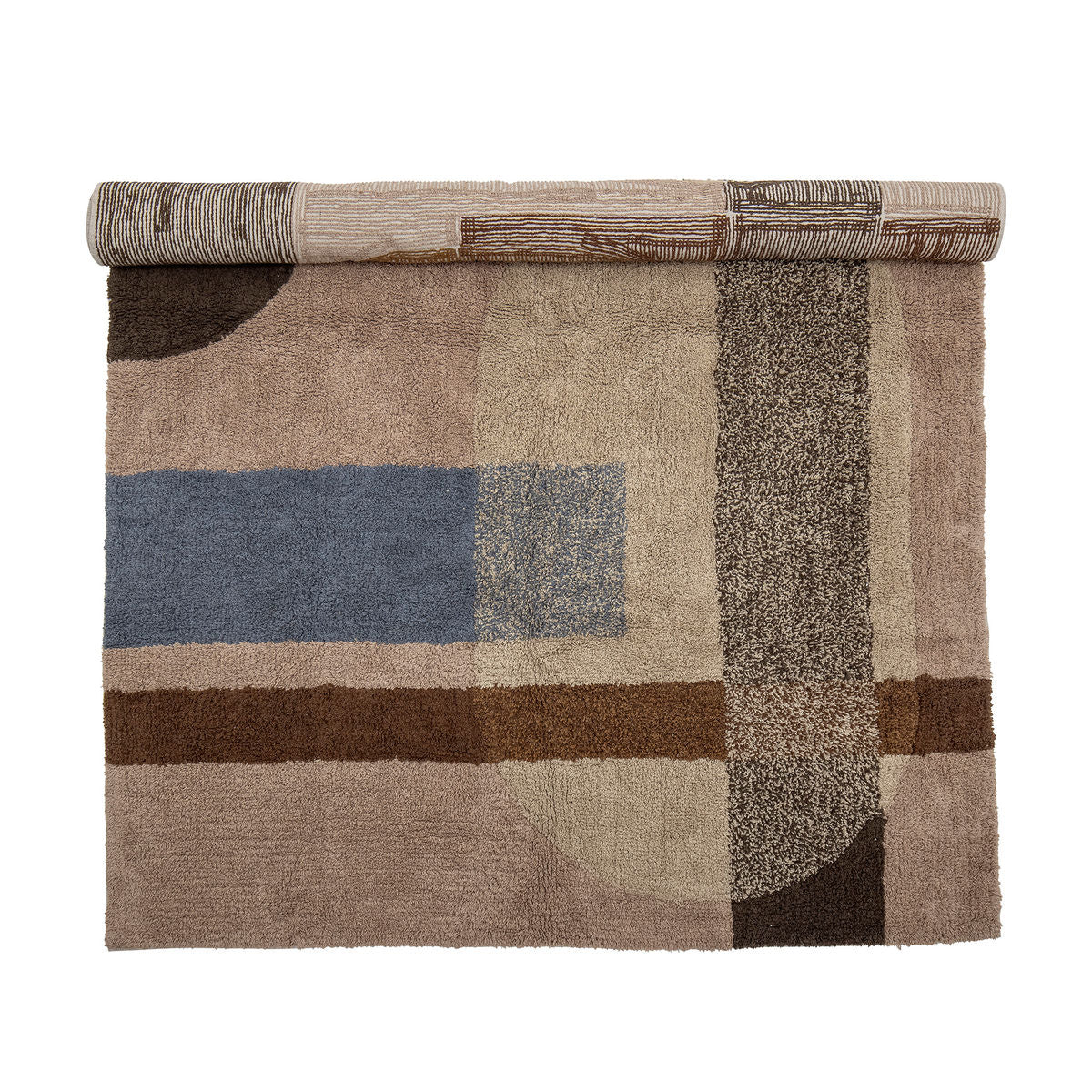 Bloomingville Zofia rug, brown, cotton L200XB140 cm