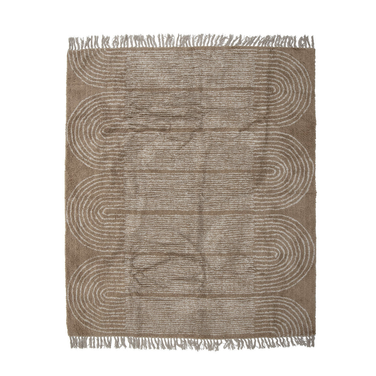 Bloomingville Zeynep rug, brown, cotton