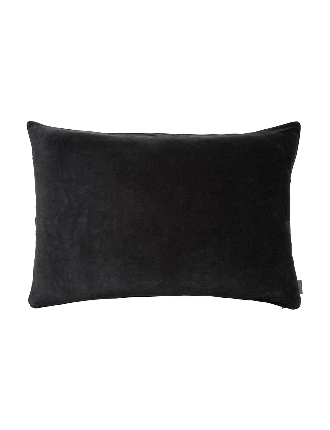 Cozy Living Velvet Soft Gable XL w. piping Cushion Cover  - COAL