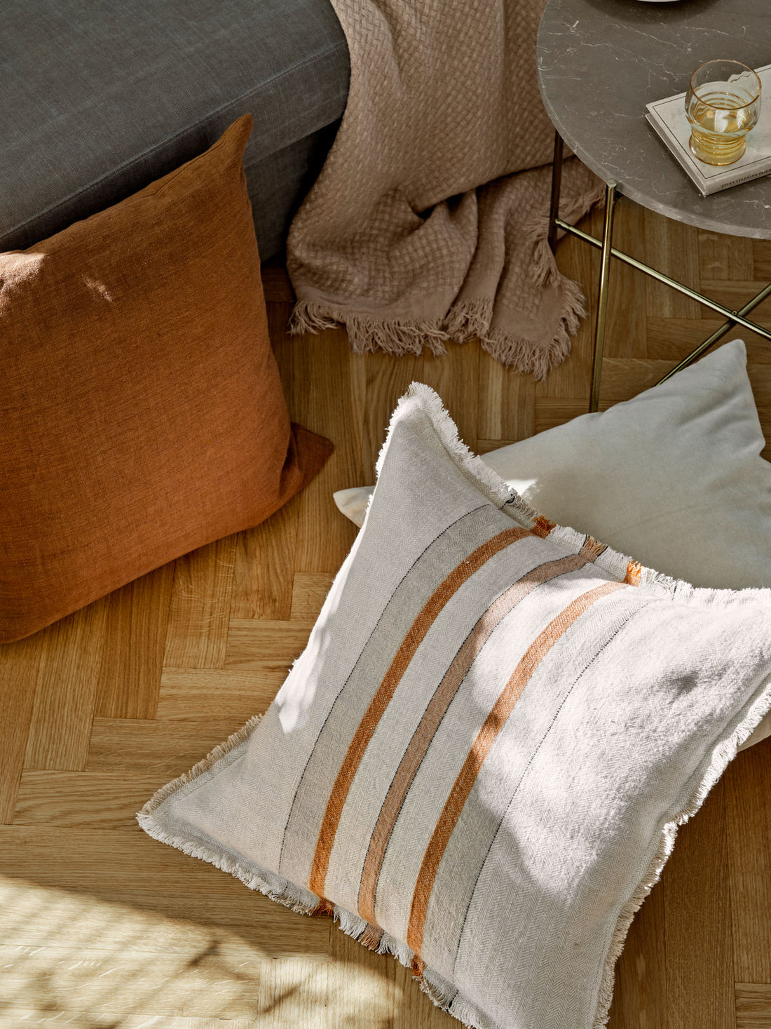 Cozy Living Luxury Light Linen Cushion Cover - Toffee