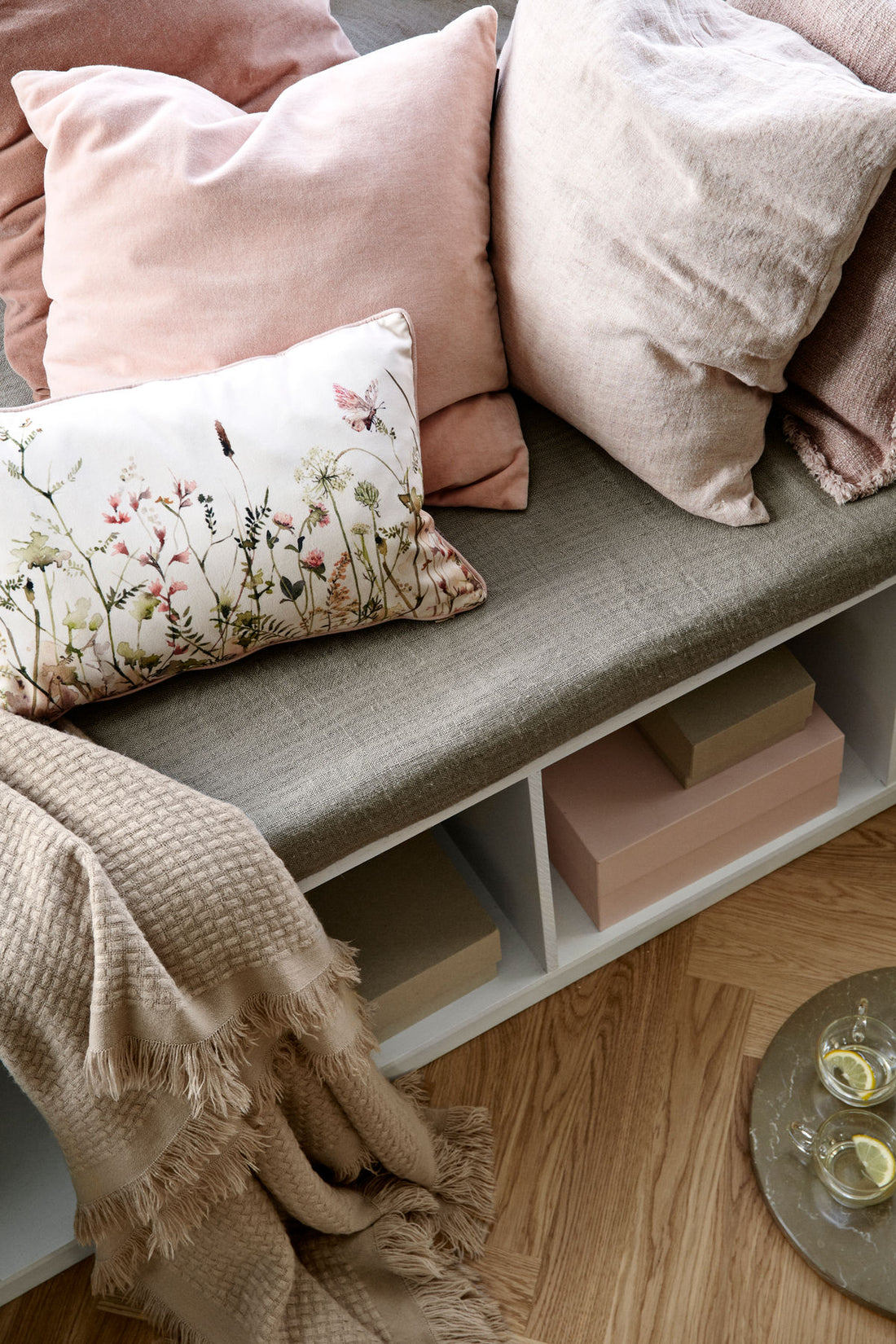 Cozy Living Luxury Light Linen Cushion Cover - Antique Rose