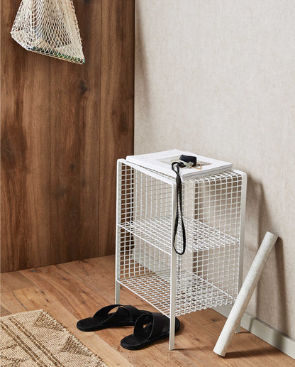 Tuo bedside table/side table in iron - 40x30 cm - white
