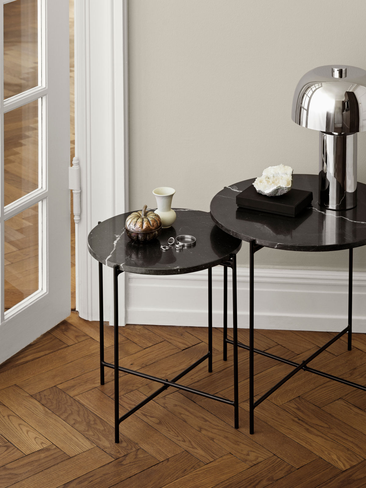 Cozy Living Freja Marble Table - set of 2 - NOIR