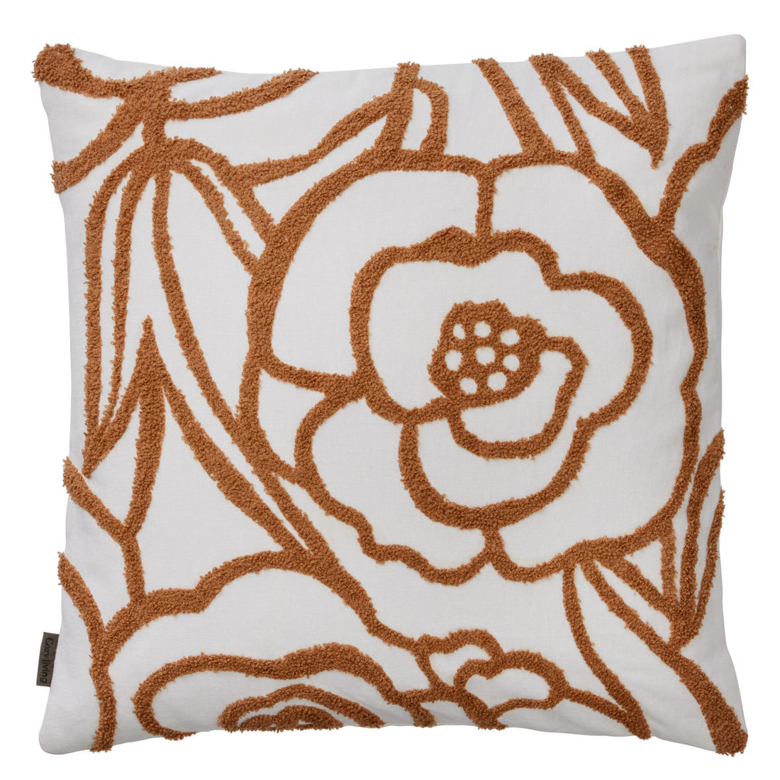 Cozy Living Mio Tufted Cushion Cover - Ivory and Cumin