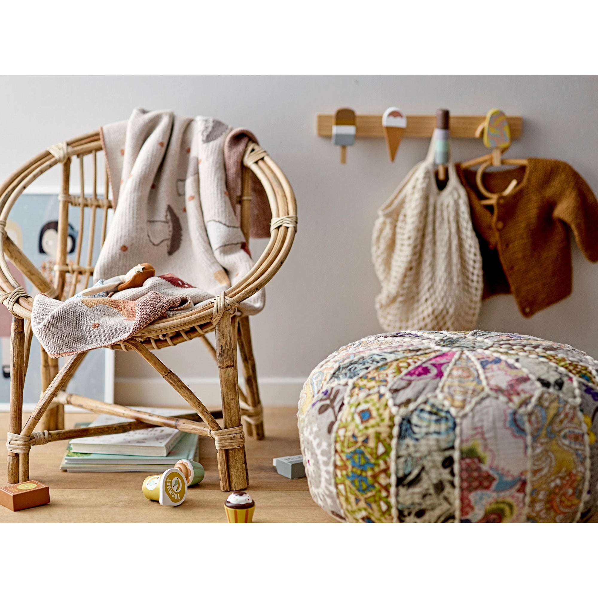 Elhardt Legetøjsmad, Gul, Bomuld - L40xH30xW10 cm, Set of 12 - BLOOMINGVILLE MINI - DesignGaragen.dk