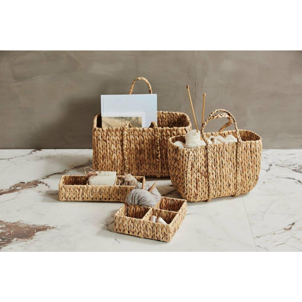 Nordal OSA wicker basket with 4 compartments - nature