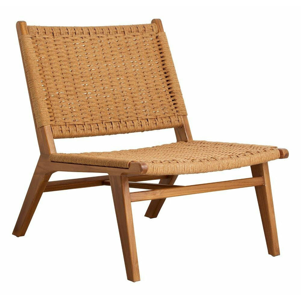 Nordal CLUB lounge chair in teak with wicker - natural