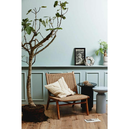Nordal CLUB loungestol i teaktræ med flet - natur - Nordal - DesignGaragen.dk