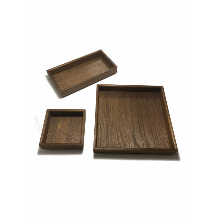 Langbo Stackable Tray Bundle - Smoked Oiled Oak