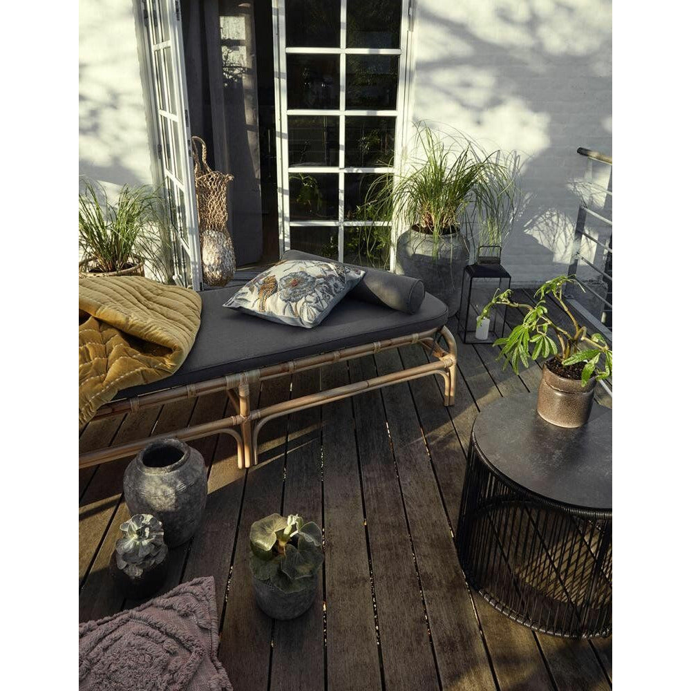 Nordal Bali Daybed in Rattan with Cushion - L203 cm - Nature/Gray
