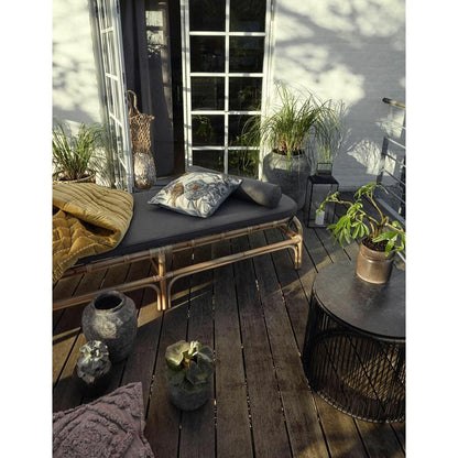 Nordal Bali Daybed in Rattan with Cushion - L203 cm - Nature/Gray