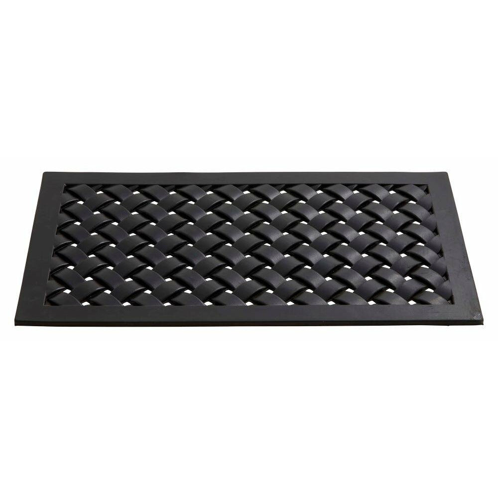 Nordal - doormat in rubber - braid - 45x75 cm - black