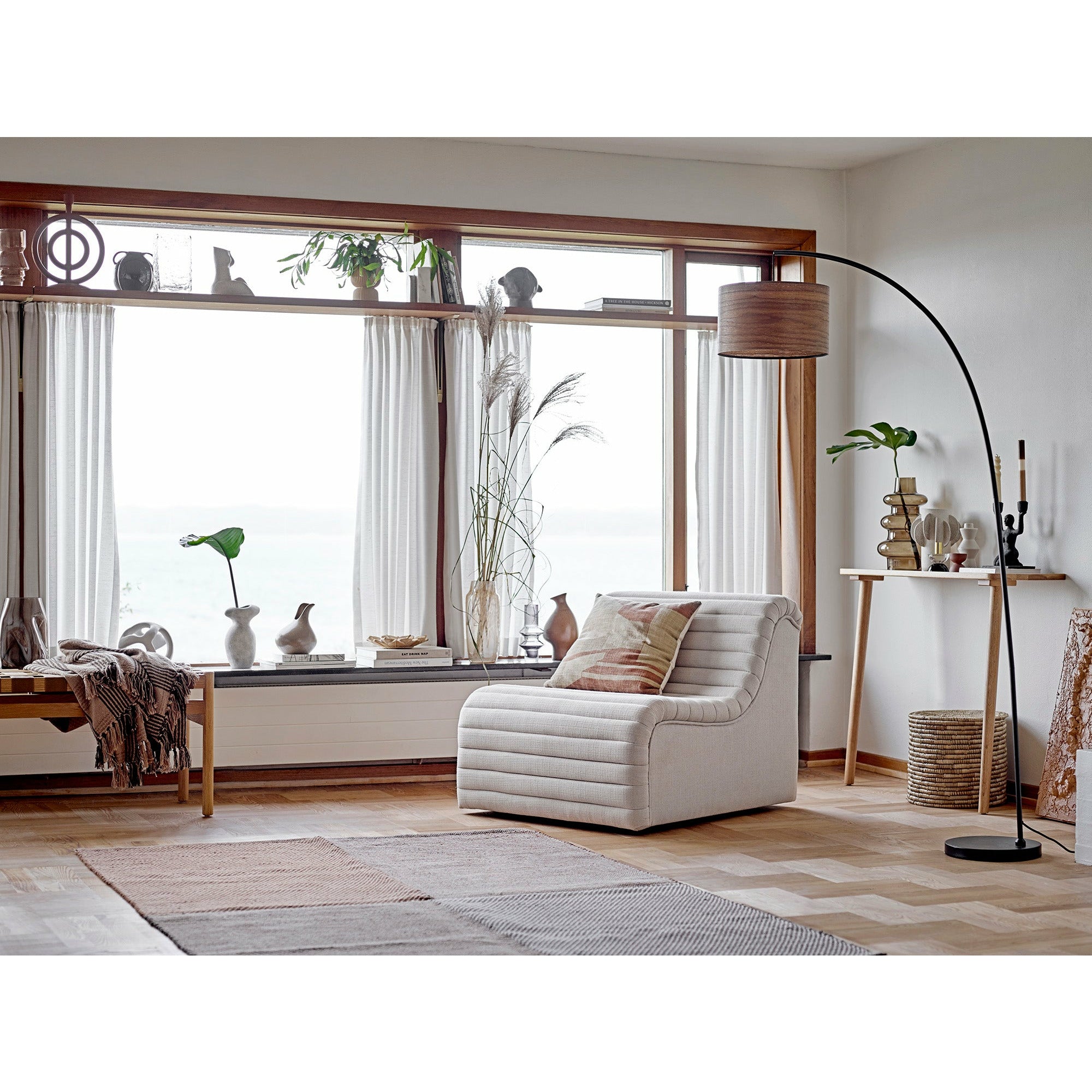 Allure Lounge Stol, Natur, Polyester - L76xH67xW91 cm - BLOOMINGVILLE - DesignGaragen.dk