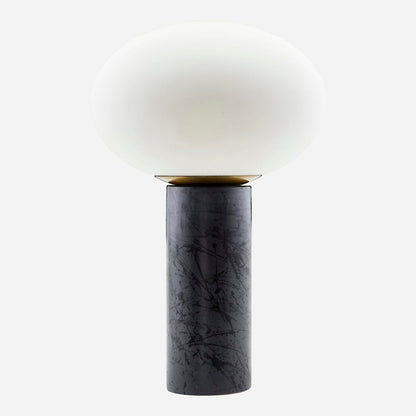 House Doctor table lamp, opal, white/black-h: 45 cm, dia: 30 cm