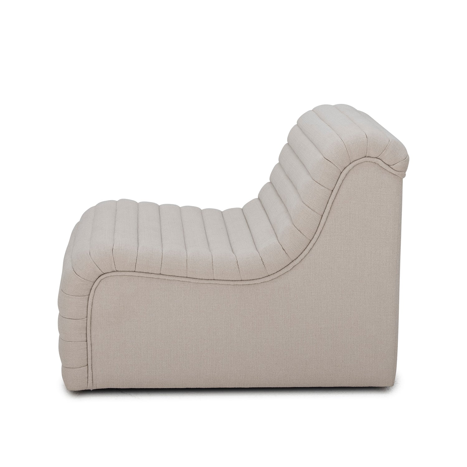 Allure Lounge Stol, Natur, Polyester - L76xH67xW91 cm - BLOOMINGVILLE - DesignGaragen.dk