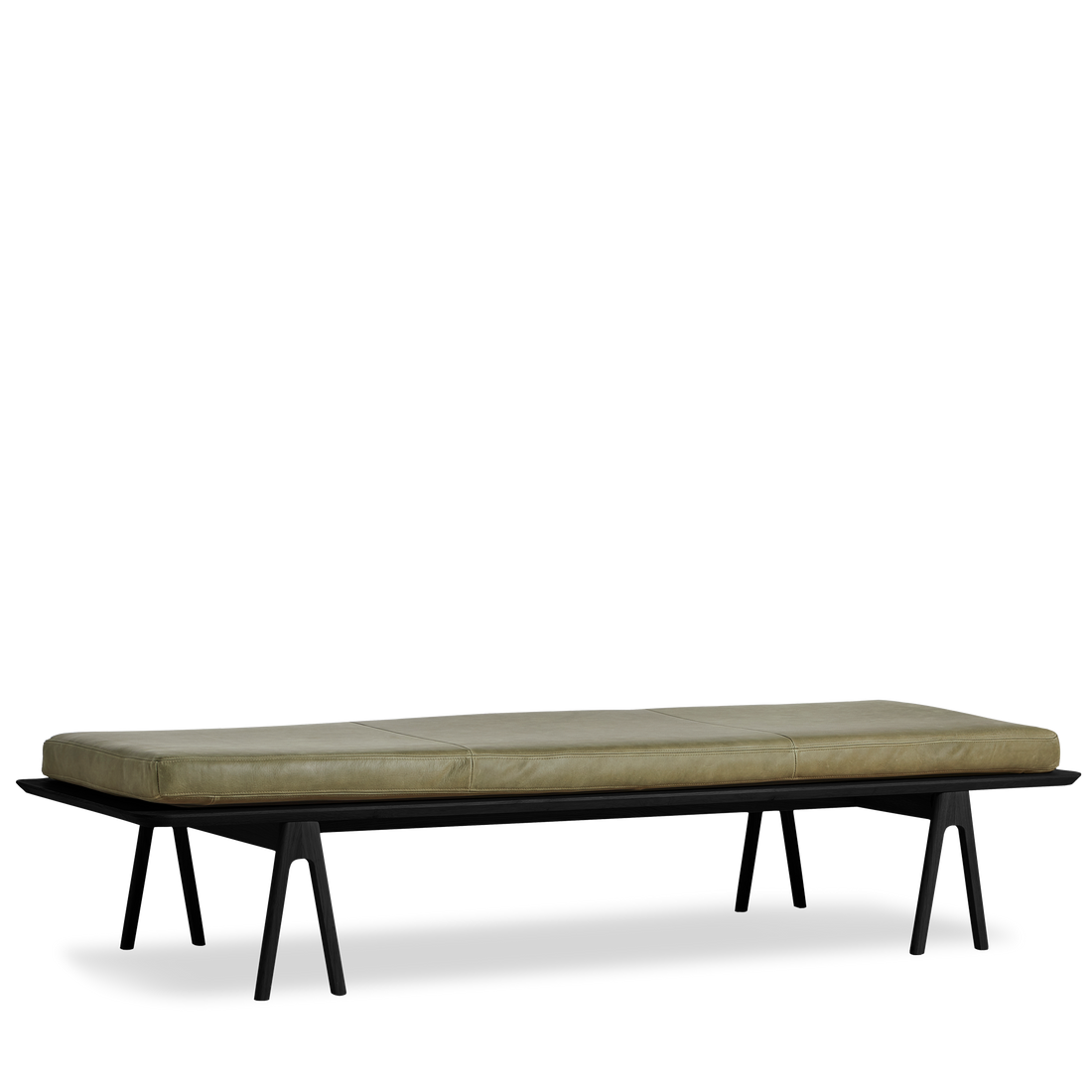 Woud - Level Daybed - Moss Green/Black 190x76.50x41 cm