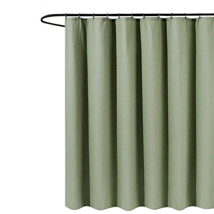 Waffle Bath curtain in Army Green - 180x200 cm