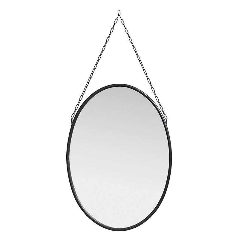 Nordal Downtown Mirror - Oval - Black Iron 31x42