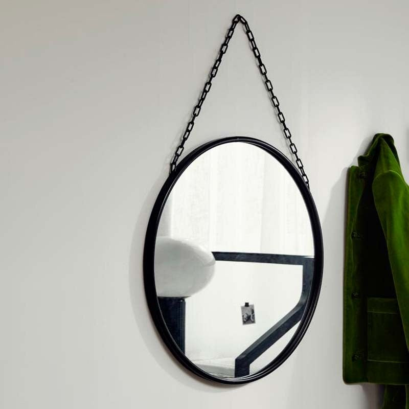 Nordal Downtown Spejl - Oval - Sort Jern 31x42 - Nordal - DesignGaragen.dk