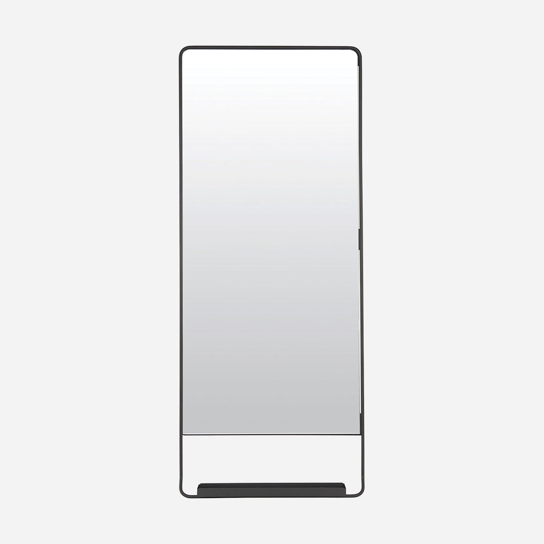 House Doctor-Mirror with Shelf, Chic, Black-W: 45 cm, H: 110 cm, D: 7 cm