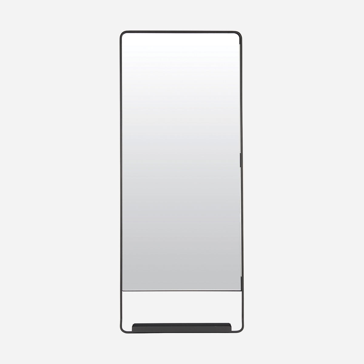 House Doctor-Mirror with Shelf, Chic, Black-W: 45 cm, H: 110 cm, D: 7 cm