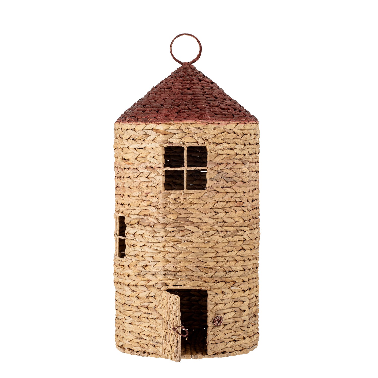 BLOOMINGVILLE MINI Linas Kurv m/Låg, Natur, Vandhyacint - D35xH70 cm - DesignGaragen.dk.