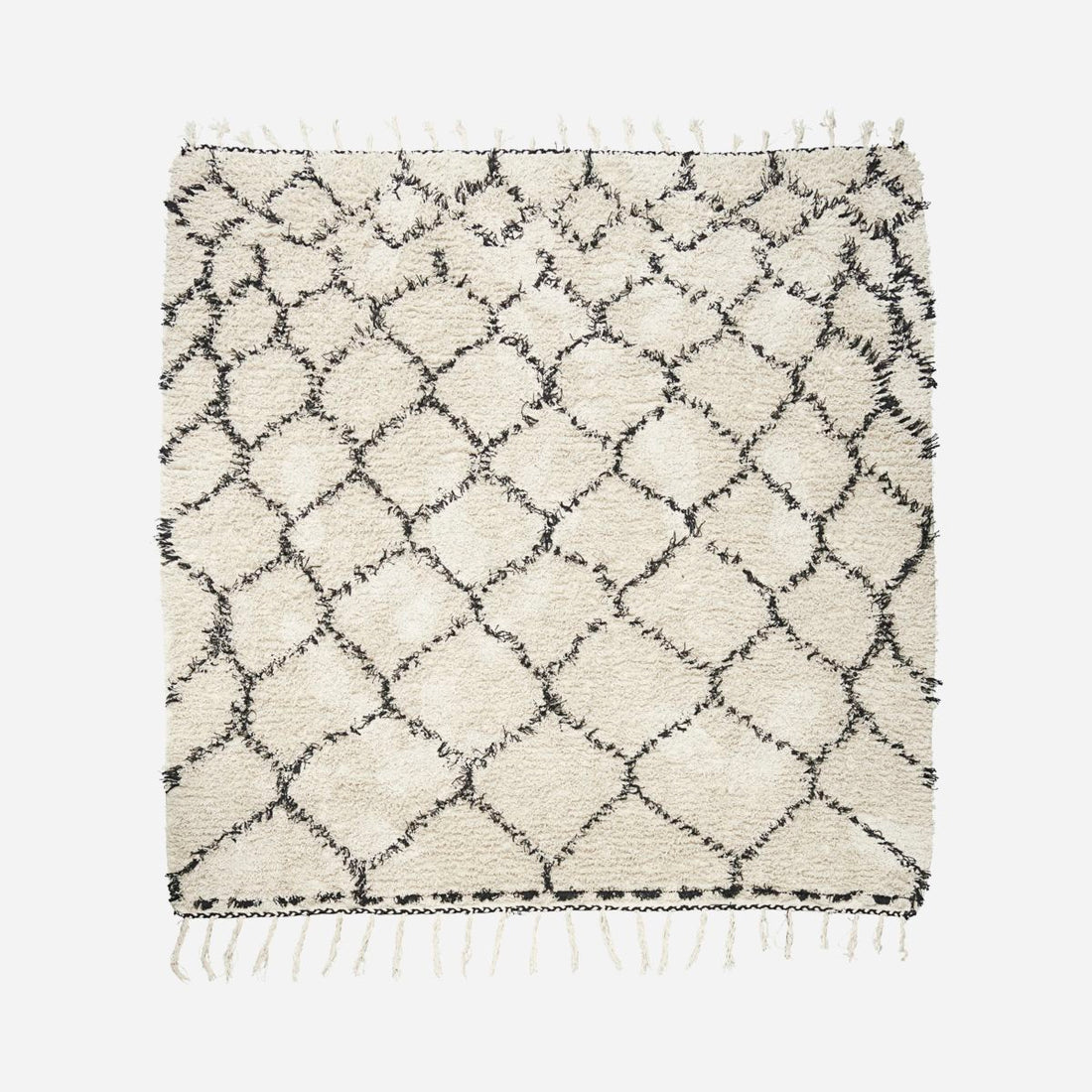 House Doctor rug, Zena, White/Black-L: 180 cm, W: 180 cm