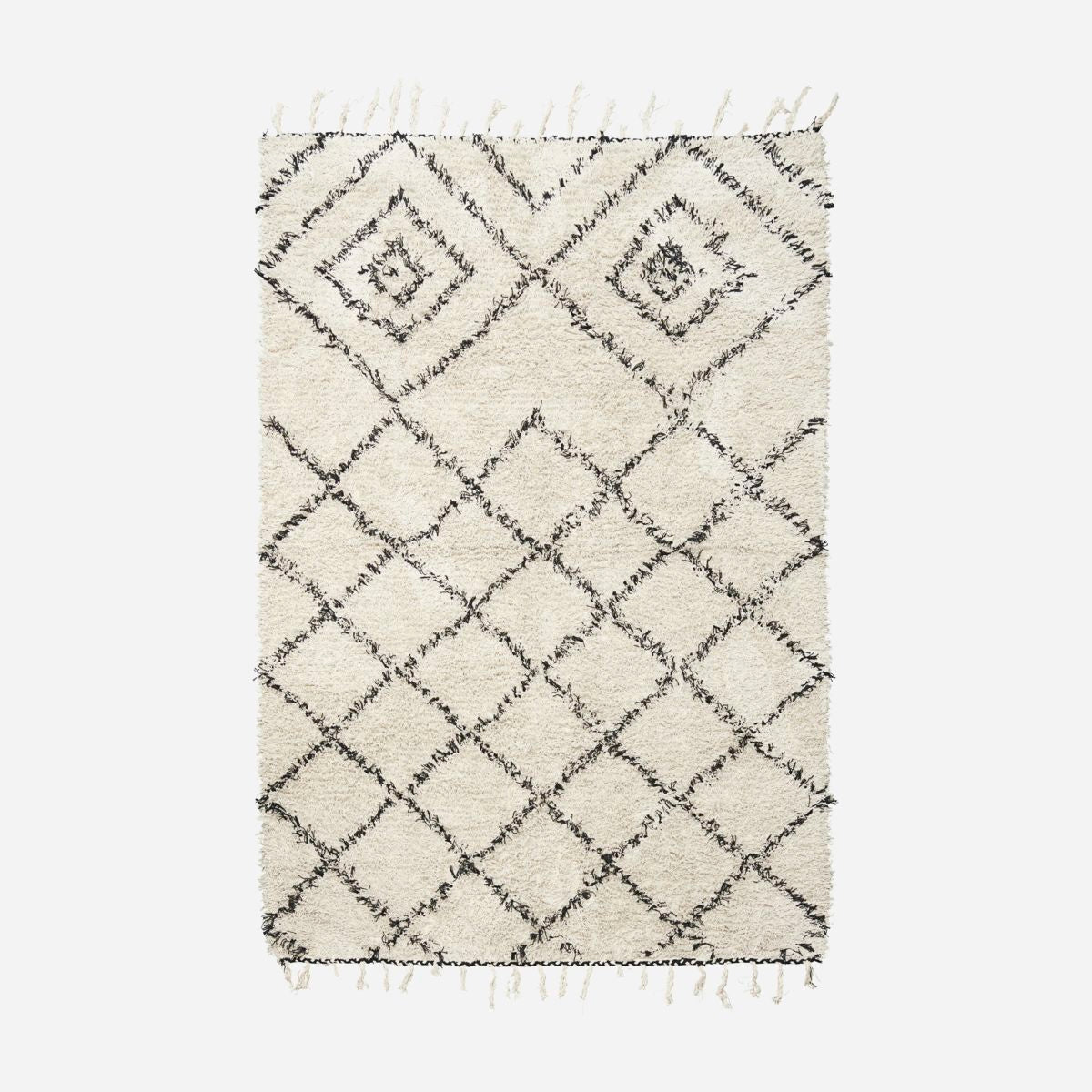 House Doctor rug, cuba, white/black-l: 200 cm, w: 140 cm