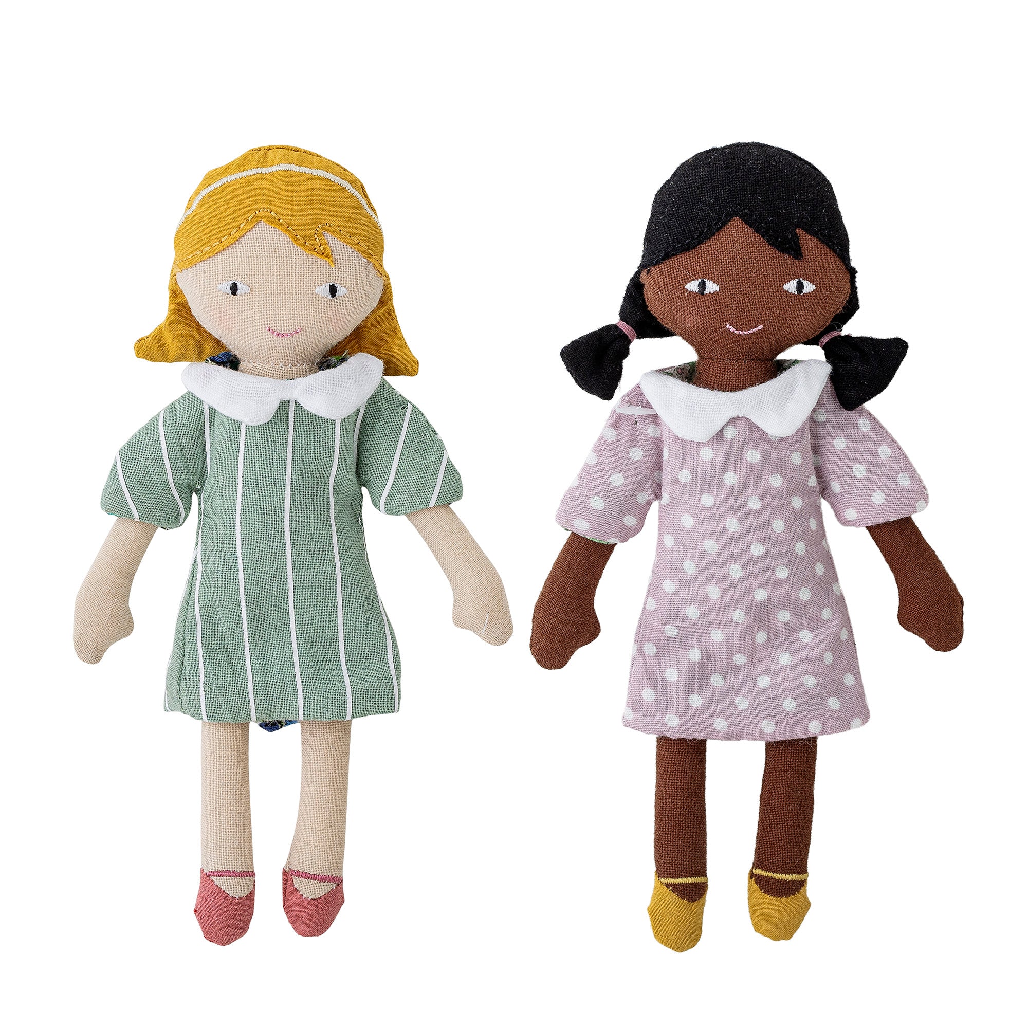 BLOOMINGVILLE MINI Hella &amp; Stella Doll, Lilla, Bomuld - L6xH16 cm, Set of 2 - DesignGaragen.dk.