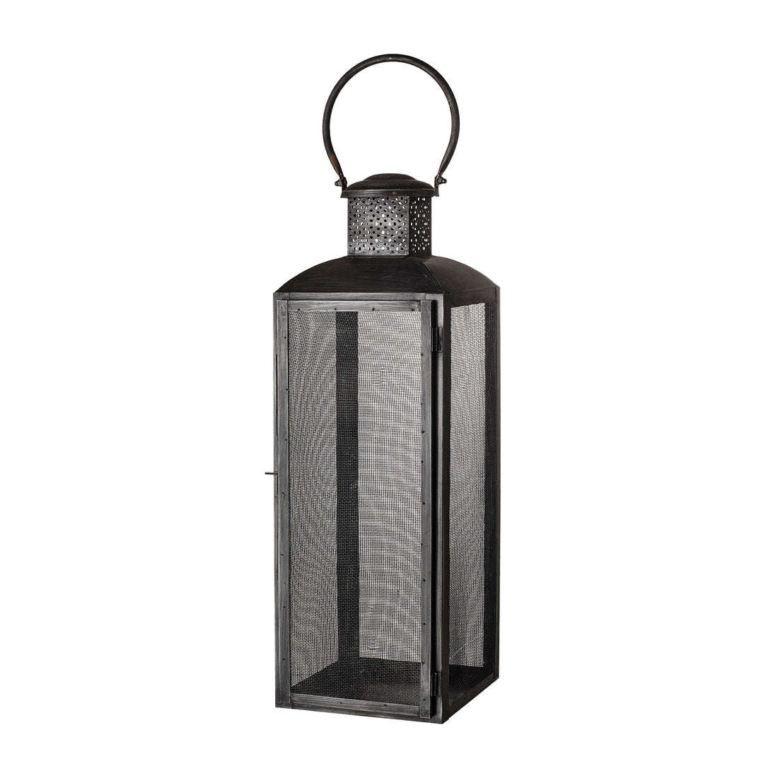 BLOOMINGVILLE Tidus Lanterne, Sort, Metal - L20xH57xW20 cm - DesignGaragen.dk.
